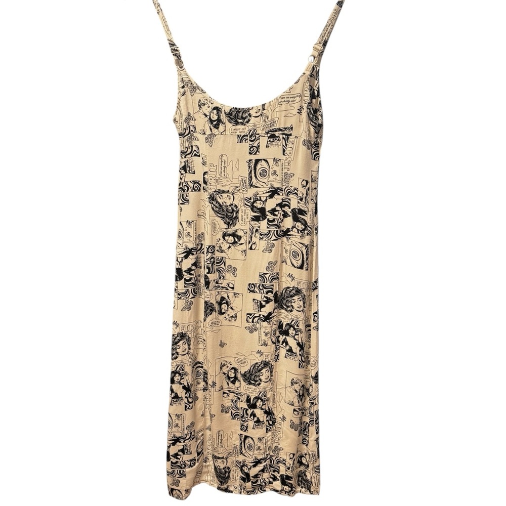 Urban Outfitters Comic Strip Spaghetti Strap Slit Dress, XS - Picture 2 of 13